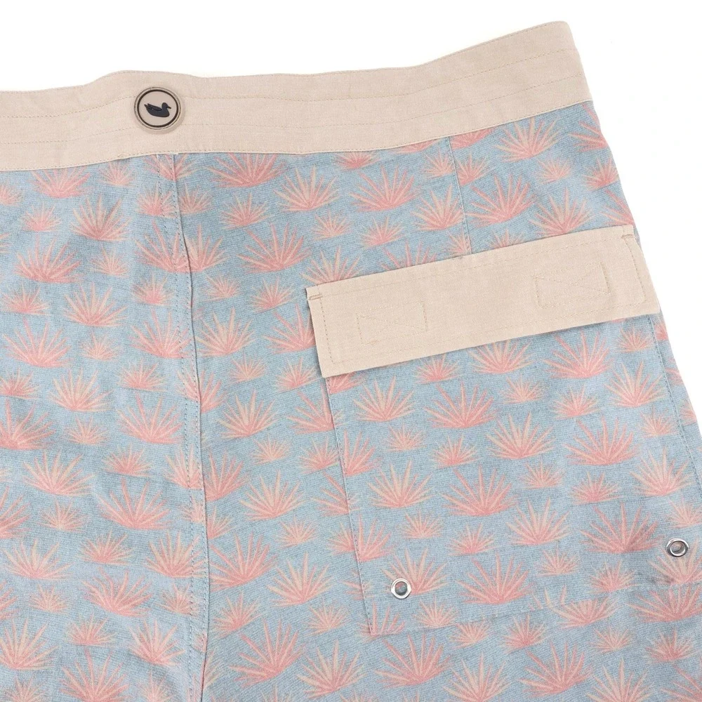 Southern Marsh Agave Print Board Shorts Blue Pink Mens Size 34
